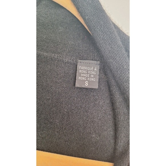 ISDA & Co. Women's Large 100% Cashmere Black Long Sleeve size S - Picture 3 of 8
